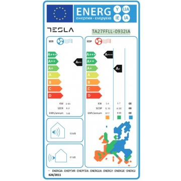 Tesla TA27FFLL-0932IA Κλιματιστικό Inverter 9000 BTU A++/A+